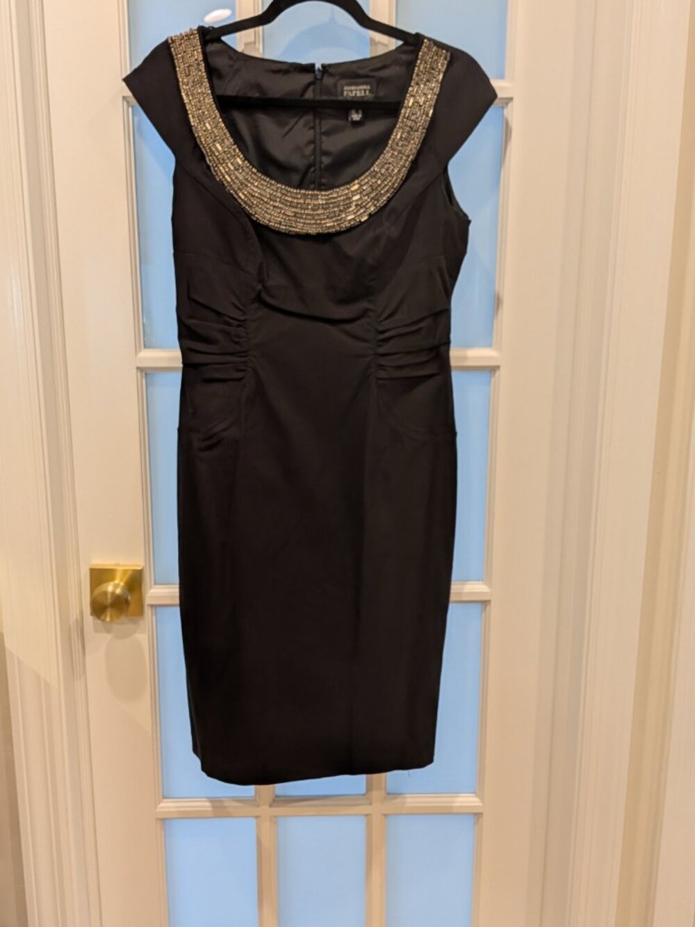 Adrianne Papell Black beaded evening dress